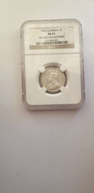1935 S.Africa 1 Shilling AU 55