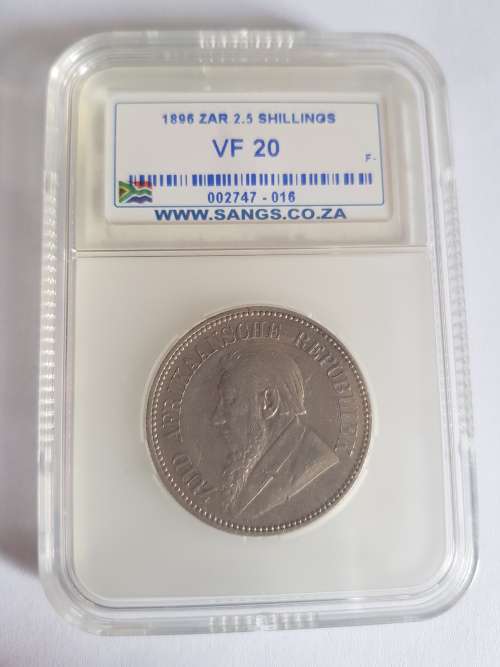 1896 ZAR 2.5 SHILLINGS VF20