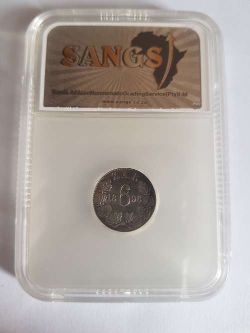 1896 ZAR 6PENCE EF DETAILS POLISHED