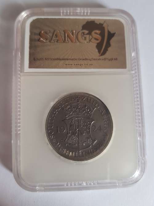 1924 S.AFRICA 2.5 SHILLINGS AU58