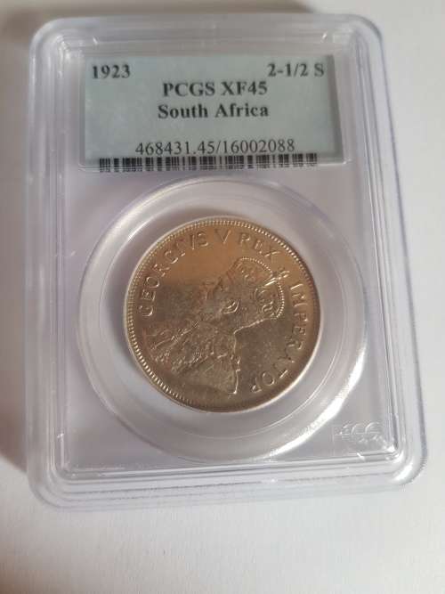 1923 S.AFRICA 2.5 SHILLING XF 45