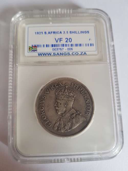 1925 S.AFRICA 2.5 SHILLINGS VF20