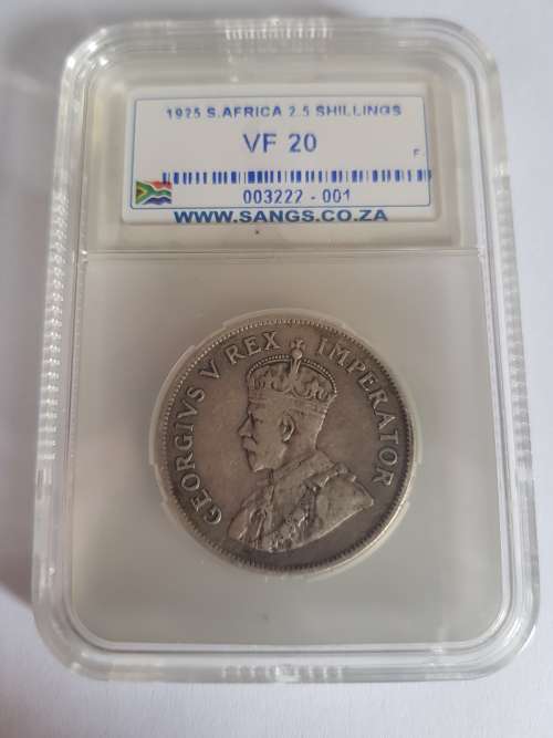 1925 S.AFRICA 2.5 SHILLINGS VF20