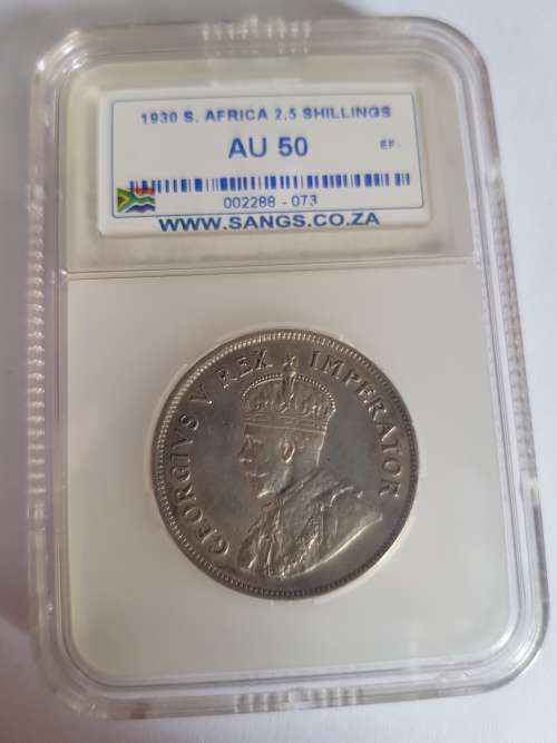 1930 S.AFRICA 2.5 SHILLINGS AU 50
