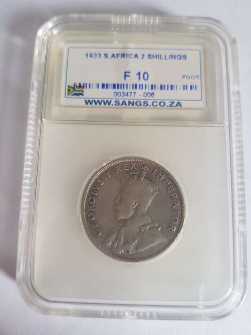 1933 S.AFRICA 2SHILLINGS F10