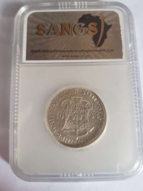1934 S.AFRICA 2 SHILLINGS XF 40