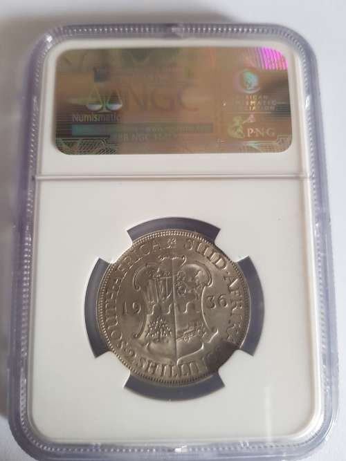 1936 S.AFRICA 2SHILLINGS AU50