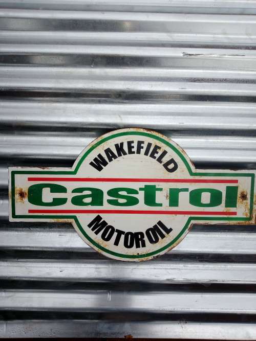 Castrol Wakefield metal sign