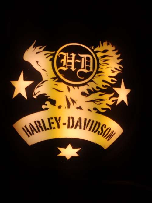Harley Davidson button wall light