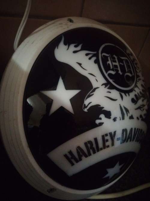 Harley Davidson button wall light