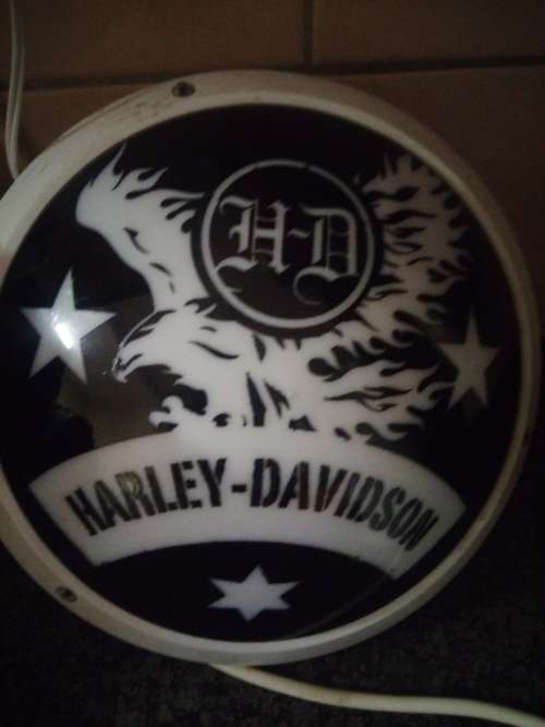 Harley Davidson button wall light