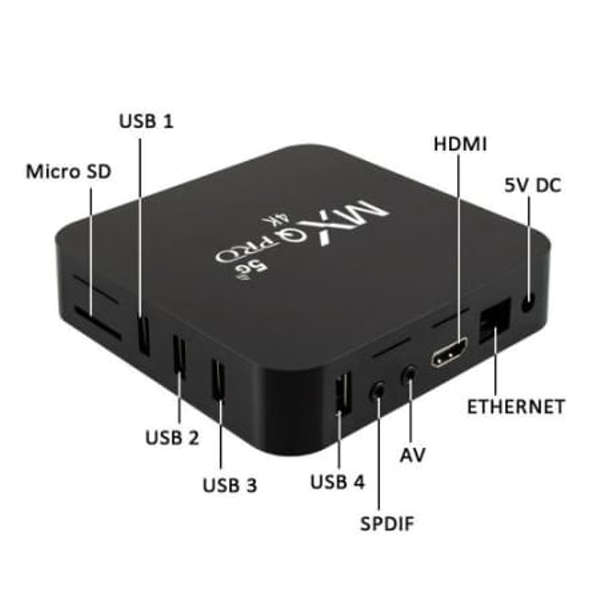 MXQ PRO Android 12 TV Box (Disney+, DSTV STREAM Netflix, Kodi Supported)