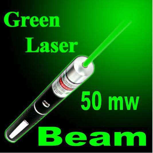 50 mw Super Bright Green Laser with Star Cap!
