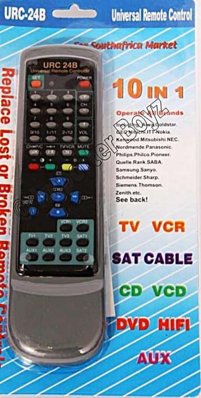UNIVERSAL REMOTE CONTROL URC-24B (for South African Market).