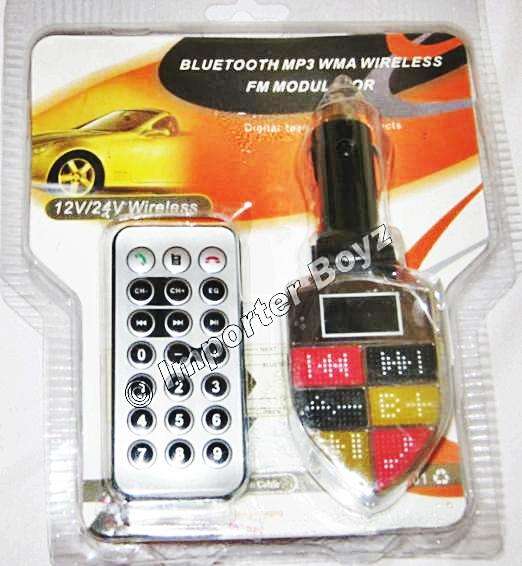 BLUETOOTH CAR MP3 PLAYER WMA WIRELESS FM MODULATOR