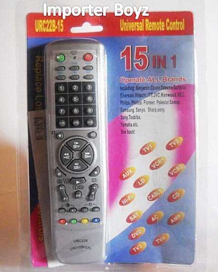 15 IN 1 UNIVERSAL REMOTE CONTROL URC22B-15
