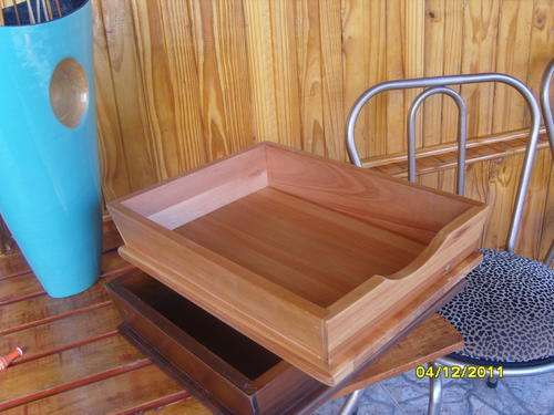 EXECUTIVE Document Trays IN  / OUT / PENDING  (Solid Wood)  Never to be REPEATED ,Corporate gift .