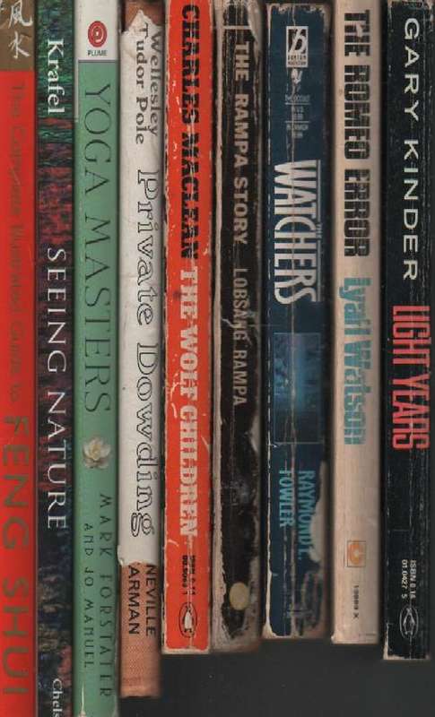 (1esoteric) 9 Esoteric/Unexplained books, Lilian Too, Yoga, Lyall Watson, Lobsang Rampa, UFO plus