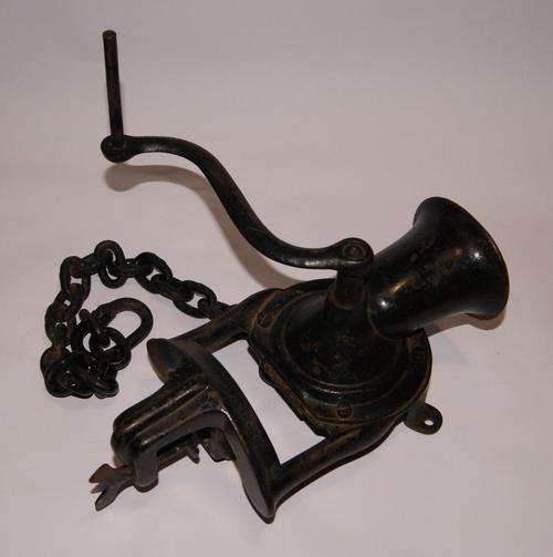 ANTIQUE NO. 2 IRON COFFEE GRINDER MILL FROM LOVELOOK, LONDON (POSSIBLY LATE 1800S)