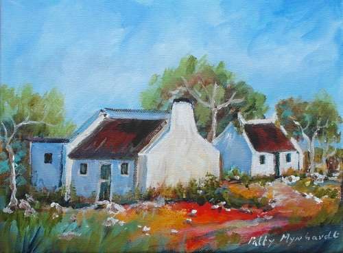Painting by Patty Mynhardt "Kaapse Huisies" Crazy Wednesday Special