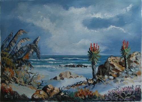 Acrylic Painting by Patty Mynhardt "Seascape" Crazy Wednesday Special - 26cm x 36cm