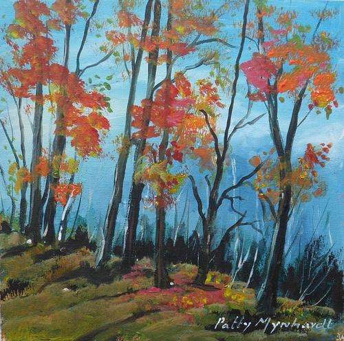 Wednesday Special!!! Acrylic Painting by Patty Mynhardt "Forest Scene"