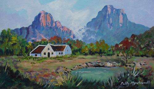 Wednesday Special!!! Acrylic Painting by Patty Mynhardt "Mountain Scenery"