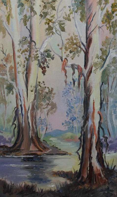 Crazy Special...! Oil Painting by Patty Mynhardt "Bluegum Trees"