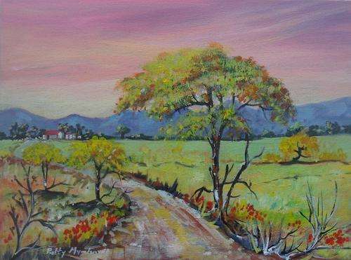 Crazy Special...Bids start with R1.00...!!! Acrylic Painting by Patty Mynhardt "Scenery"