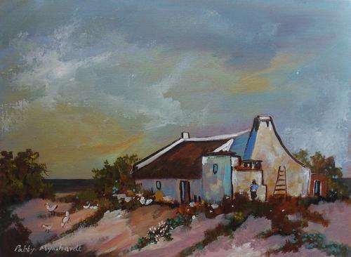 SPECIAL !!! Acrylic Painting by Patty Mynhardt "Fishing Village"