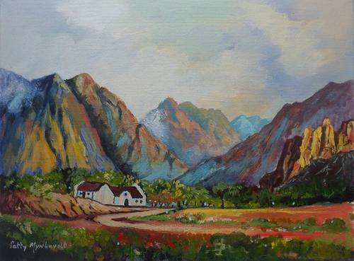 SPECIAL !!! Acrylic Painting by Patty Mynhardt "Montagu Landscape"