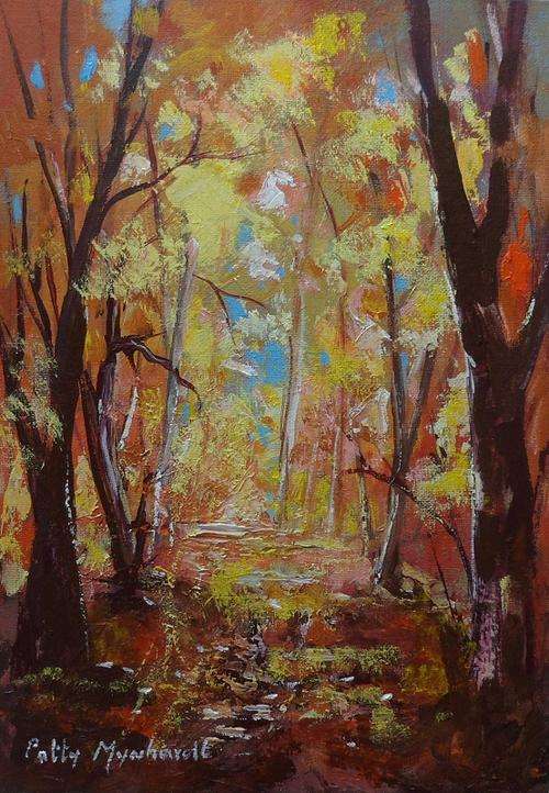 SPECIAL !!! Acrylic Painting by Patty Mynhardt "Forest"