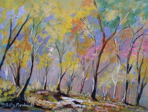 Crazy Special...!!! Acrylic Painting by Patty Mynhardt "Happy Trees"