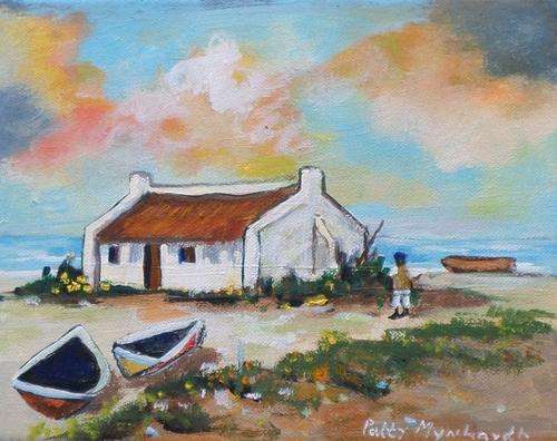 Crazy Special...!!! Acrylic Painting by Patty Mynhardt "Beach Cottage"