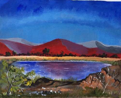 Crazy Wednesday Special...!!! Acrylic Painting "Blood Mountain" by Kai B
