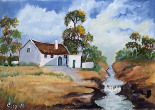 Crazy Wednesday Special...!!! Acrylic Painting "Morning Glow" by Patty Mynhardt