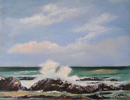 "Seascape" Acrylic painting by Patty Mynhardt