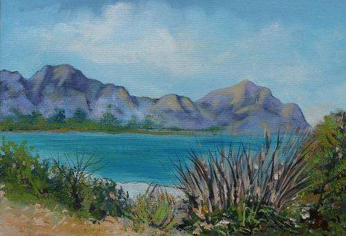 "Gordons Bay" Acrylic Painting - Bidding starts at R1 !!!!!!!!