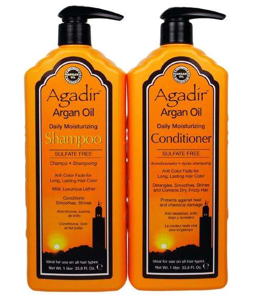 Argan Oil Moisturizing Shampoo / Conditioner - 1L Combo Pack Sulfate free