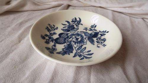 Rare miniature pin dish - Circa 1760, Blue Sprays - reproduction of early Worcester
