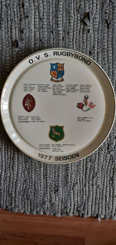 Rugby Commemorative Plate OFS 1977