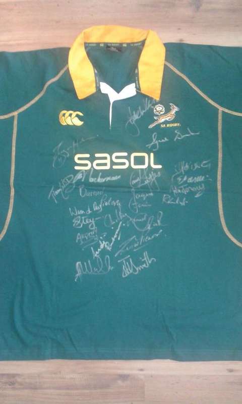 Signed 2007 Springbok rugby jersey