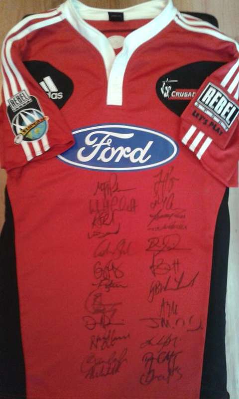 Signed Crusaders Super 14 Jersey
