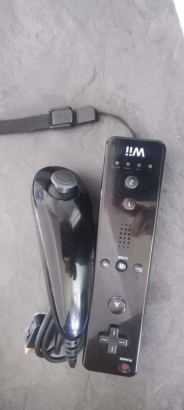Wireless Motion Plus Controller with Nunchuck for Nintendo Wii Wii U Black
