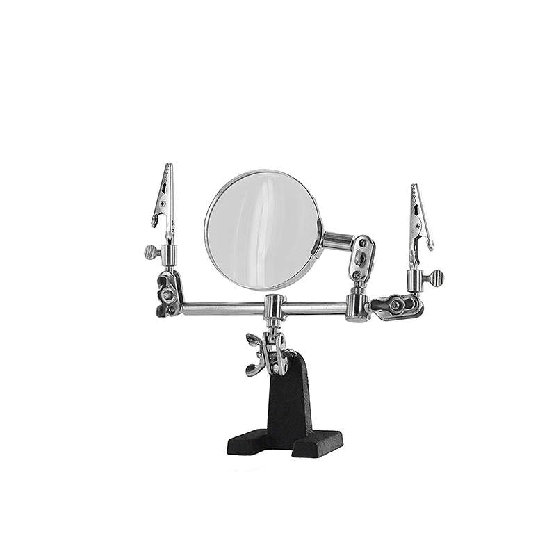 Exquisite Welding Third Hand Help Stand Iron Magnifying Tool Hand Magnifying Glass Holder