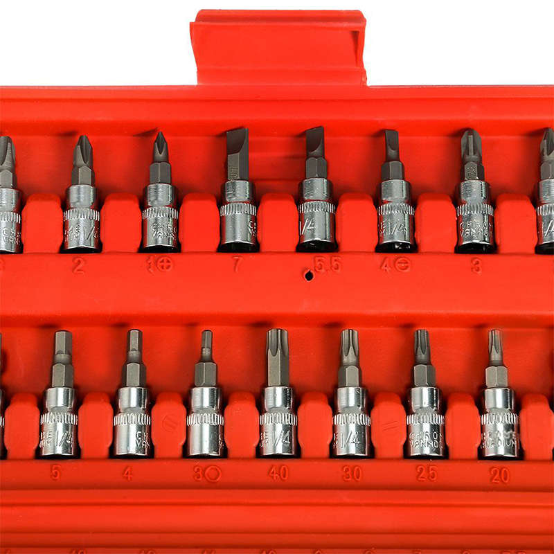Convenient, Practical And Multi-Functional 46-Piece 1/4-Inch Socket Set Car Repair Tools Ratchet Wre