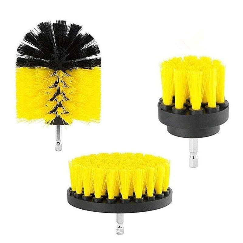 Quickly Clean Car Bathroom Wooden Doors With The Convenient Use Of The Drill Brush Attachment Kit An
