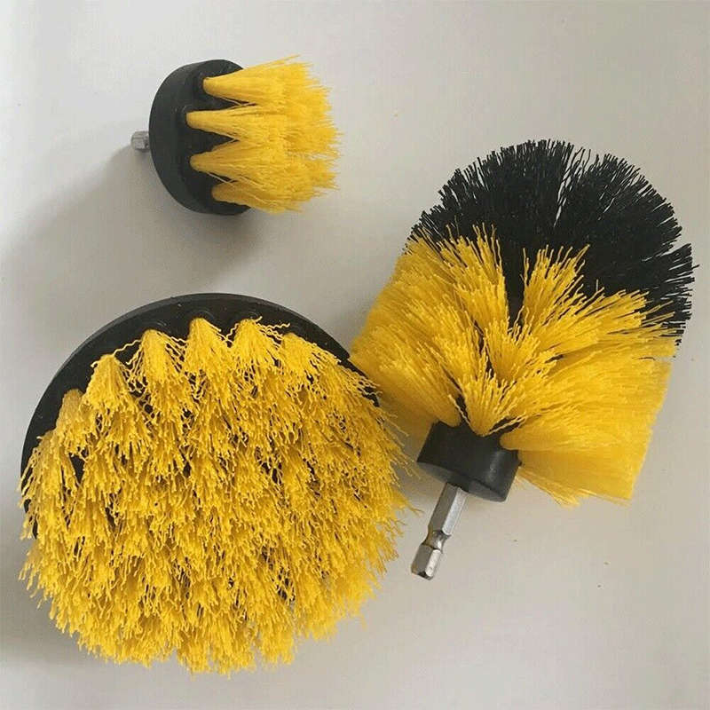 Quickly Clean Car Bathroom Wooden Doors With The Convenient Use Of The Drill Brush Attachment Kit An