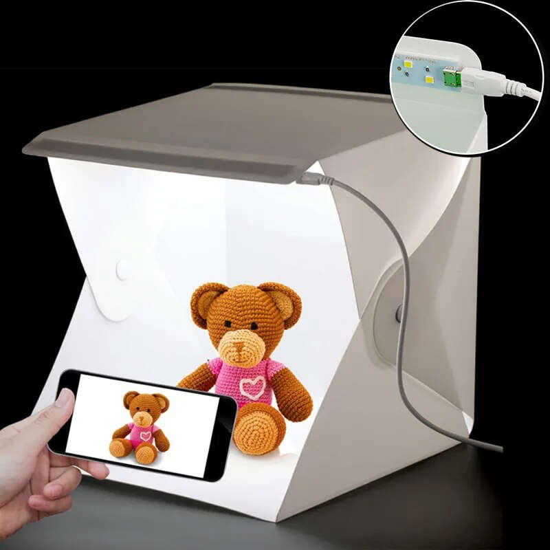 Convenient Mini Photography Studio Kit Portable USB LED Lighting
