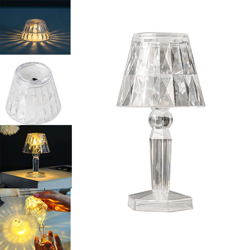 Mini Portable Led Crystal Table Lamp, Acrylic Diamond Night Light